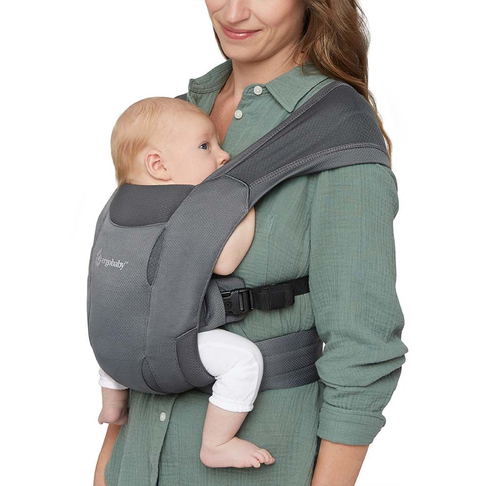 Ergobaby Embrace Neugeborenentrage - Soft Air Mesh: Washed Black