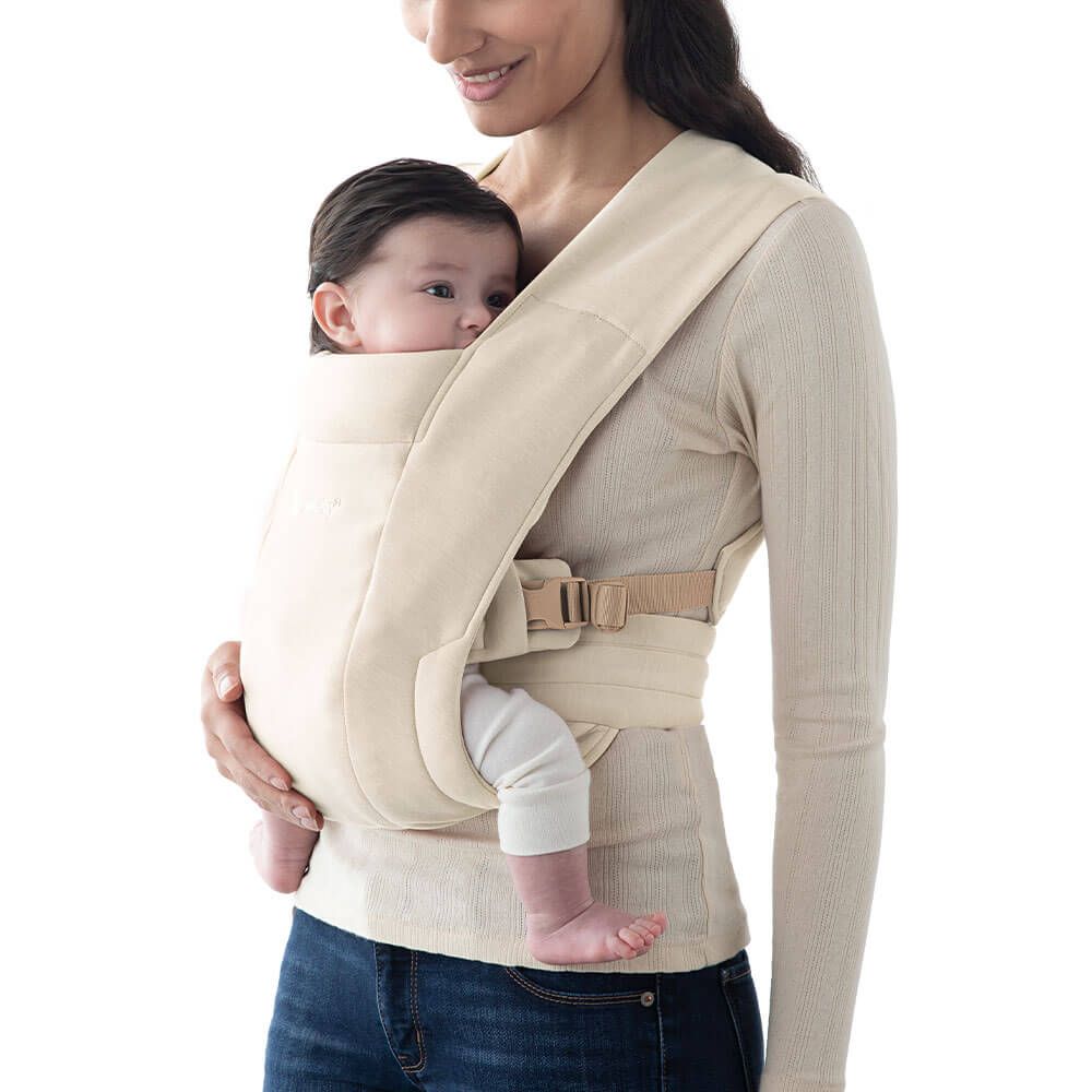 Ergobaby Embrace Porte-bébé ergonomique pour nouveau-né à partir de la naissance Extra doux Beige 